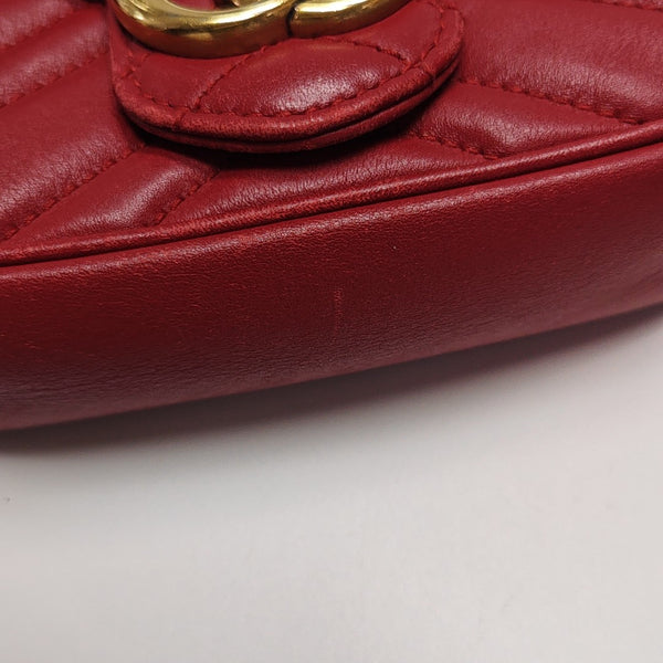 GG Marmont Mini Quilted Calfskin Red