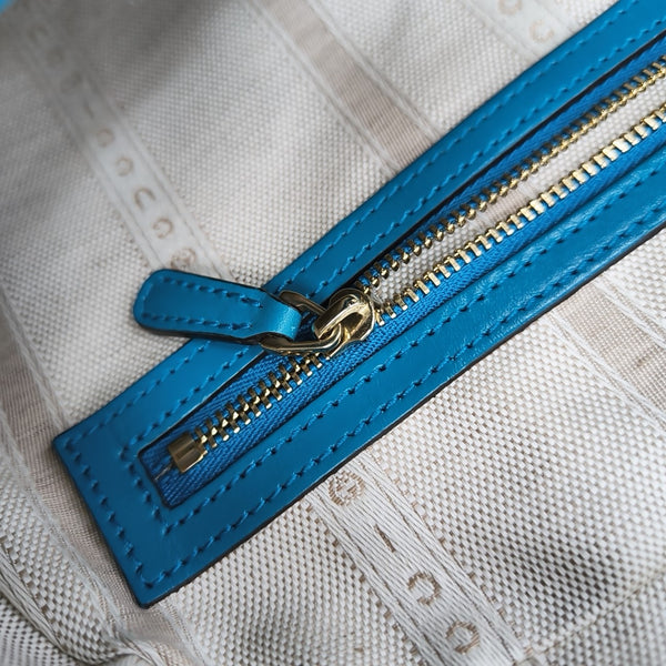 Quilted Calfskin Shoulder Bag Blue