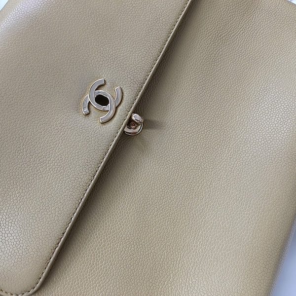 Quilted Calfskin Top Handle Bag Yellow