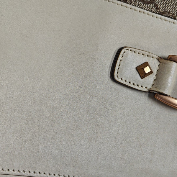 Monogram Calfskin Tote Bag Beige
