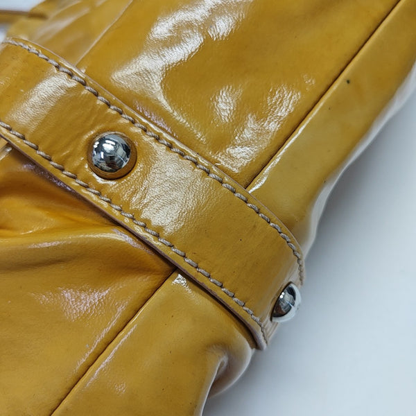 Calfskin Top Handle Bag Yellow