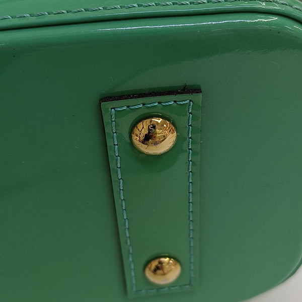 ALMA BB Monogram Patent Leather Green