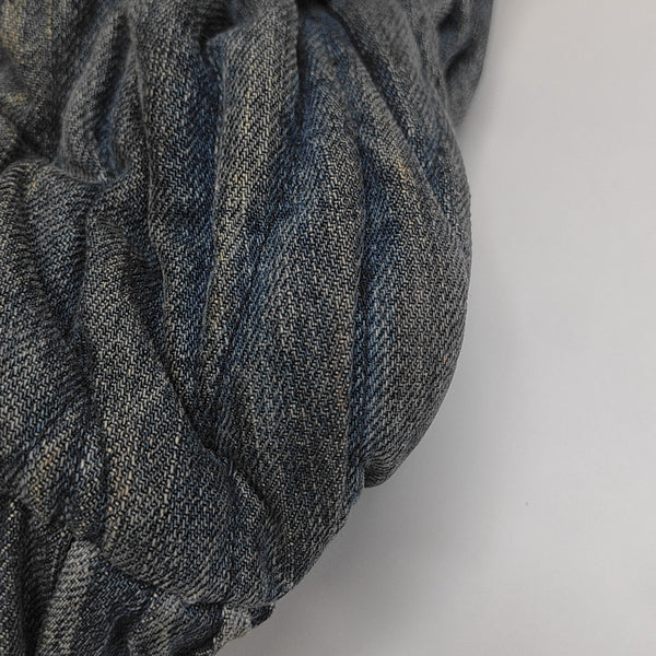 Quilted Denim Tote Bag Blue