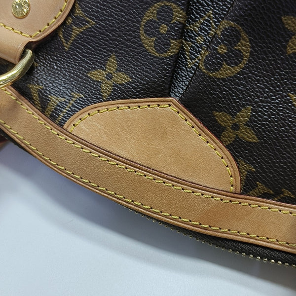 Monogram Coated Canvas Top Handle Bag Brown