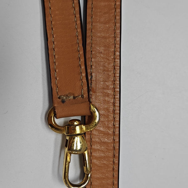 Coated Canvas Shoulder Bag Brown