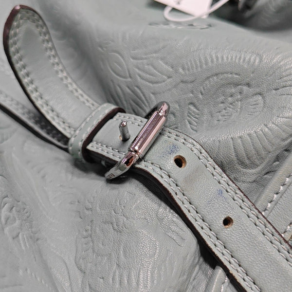 Lambskin Top Handle Bag Blue