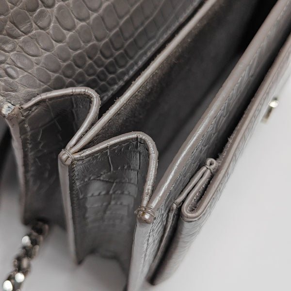 SUNSET Medium Calfskin Gray
