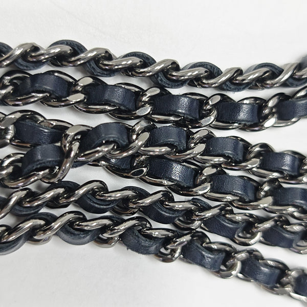 WOC Quilted Patent Leather Blue