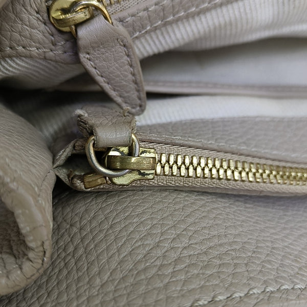 Calfskin Shoulder Bag Beige