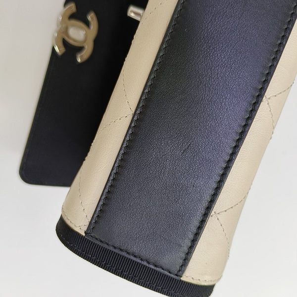 Quilted Calfskin Shoulder Bag Beige