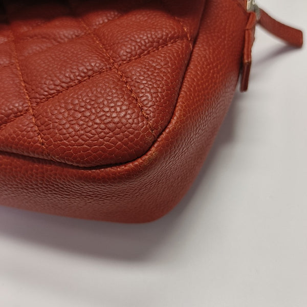 COCO SPORRAN Quilted Grained Calfskin Orange