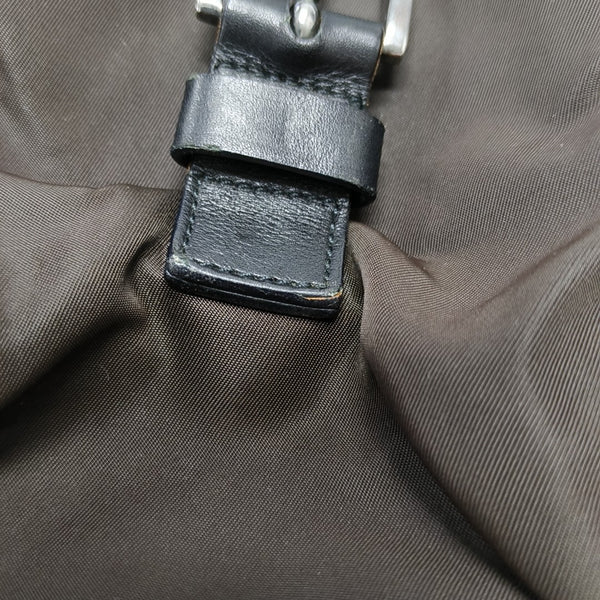 Nylon Shoulder Bag Brown