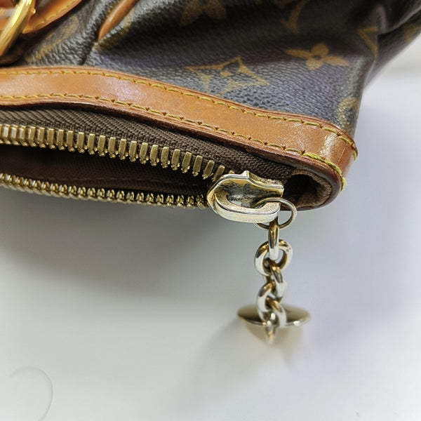 Monogram Coated Canvas Top Handle Bag Brown