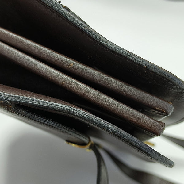 Calfskin Top Handle Bag Brown