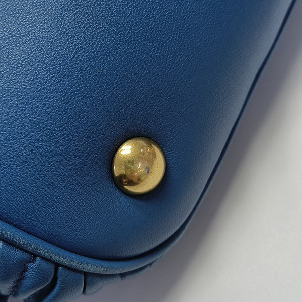 Quilted Lambskin Tote Bag Blue