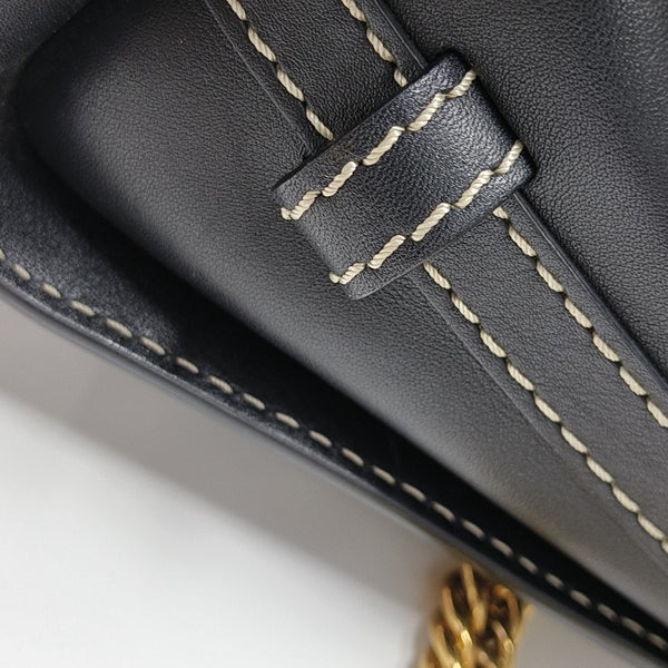 Calfskin Shoulder Bag Black