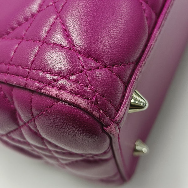 Lady Dior Medium Cannage Lambskin Red