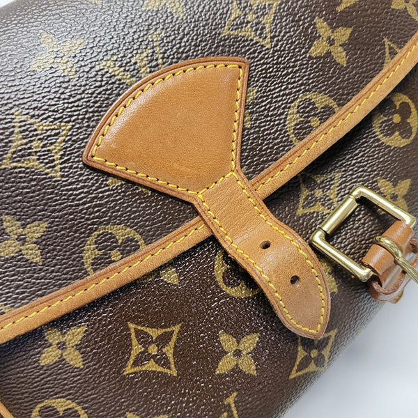 SOLOGNE PM Monogram Coated Canvas Brown