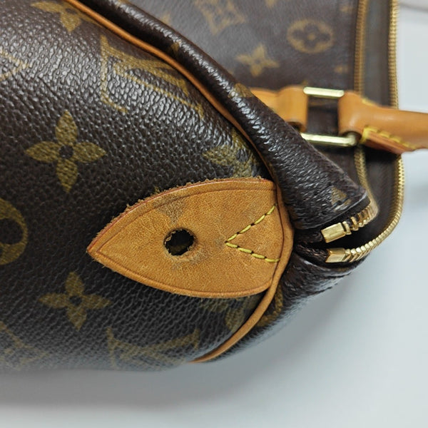 SPEEDY 30 Monogram Coated Canvas Brown