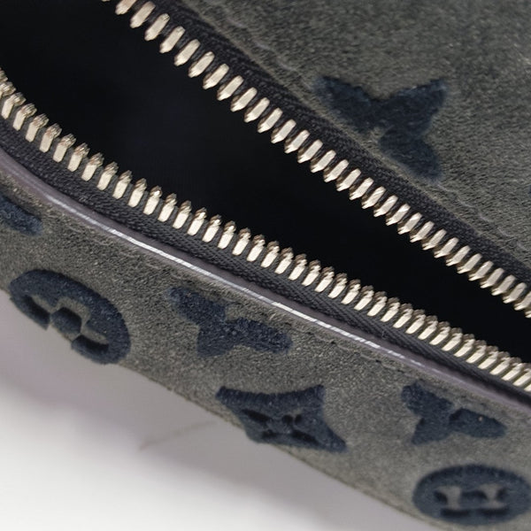 DEAUVILLE Monogram Suede Gray