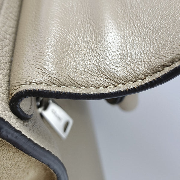 TRAPEZE Small Calfskin Beige