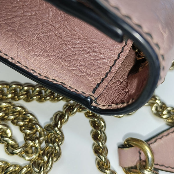 Emily Chain Ostrich Pink