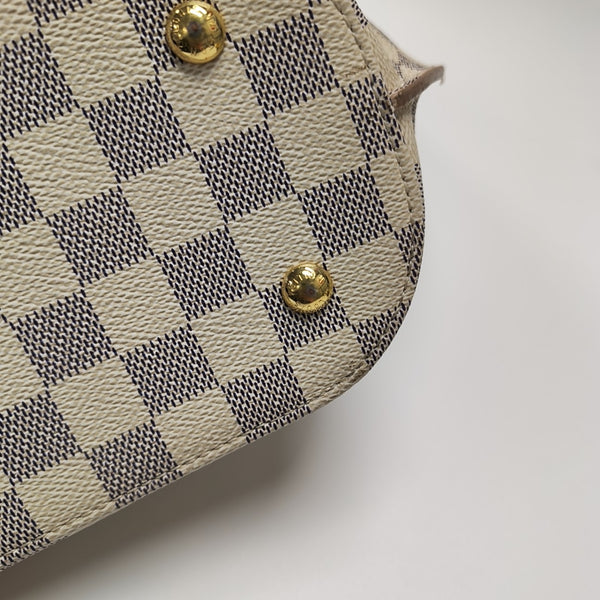 GIROLATA GM Damier Azur Coated Canvas White