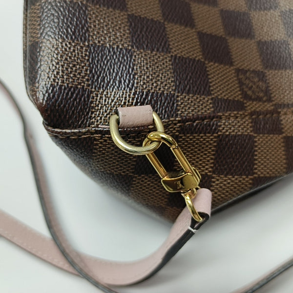 CLAPTON Damier Ebene Coated Canvas Brown