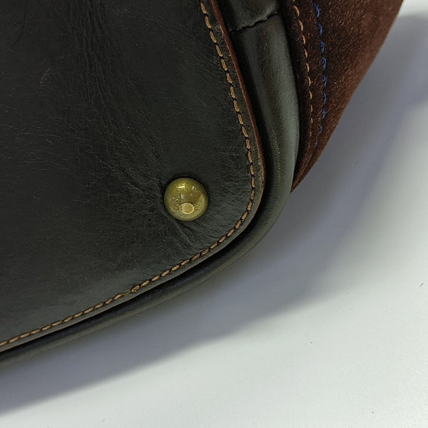 Calfskin Top Handle Bag Brown