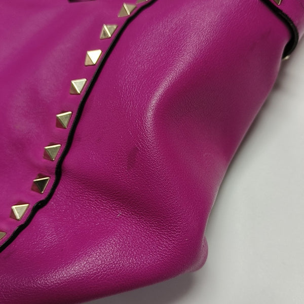 Rockstud Calfskin Red