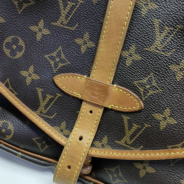 SAUMUR 30 Monogram Coated Canvas Brown