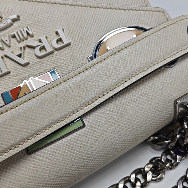 Monochrome Saffiano Calfskin White