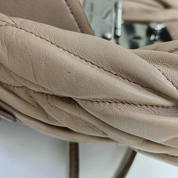 Lambskin Shoulder Bag Brown