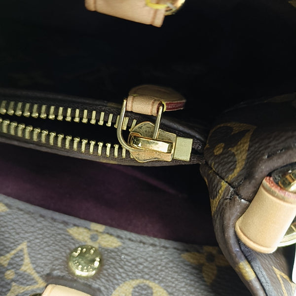 MONTAIGNE BB Monogram Coated Canvas Brown