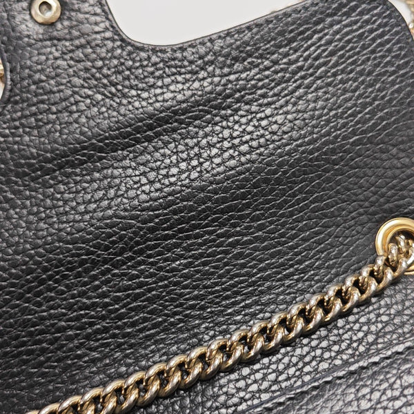 Interlocking G Small Calfskin Black