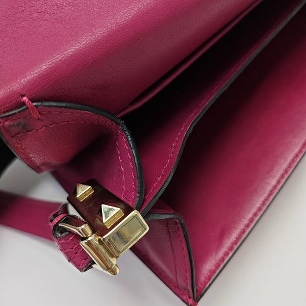 Calfskin Shoulder Bag Purple