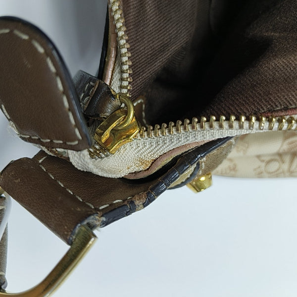 Monogram Canvas Shoulder Bag Beige
