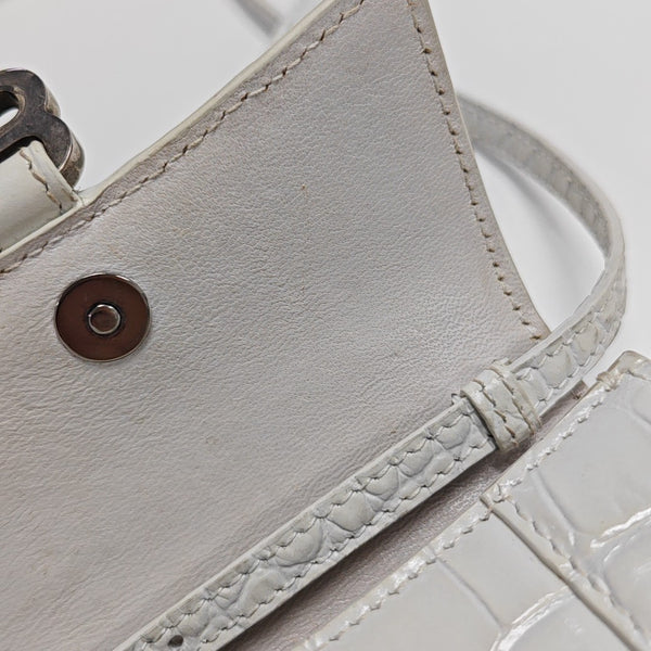 Hourglass Mini Calfskin White