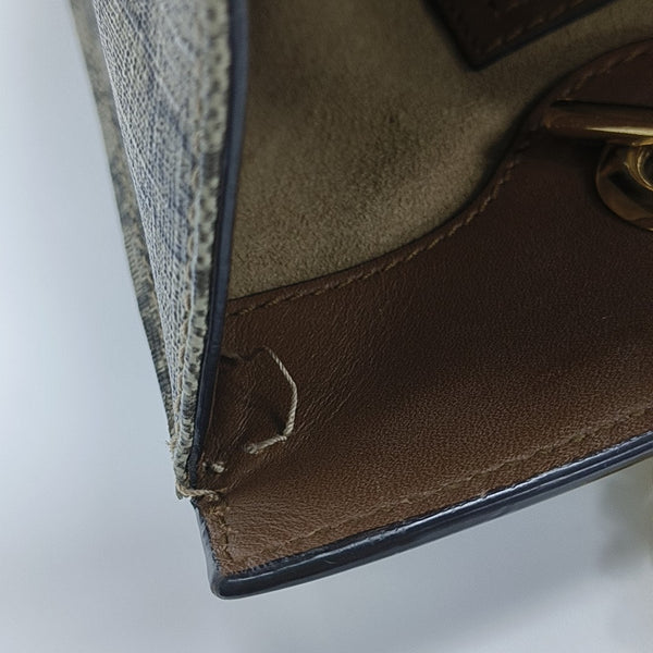 Padlock Medium Monogram Coated Canvas Beige