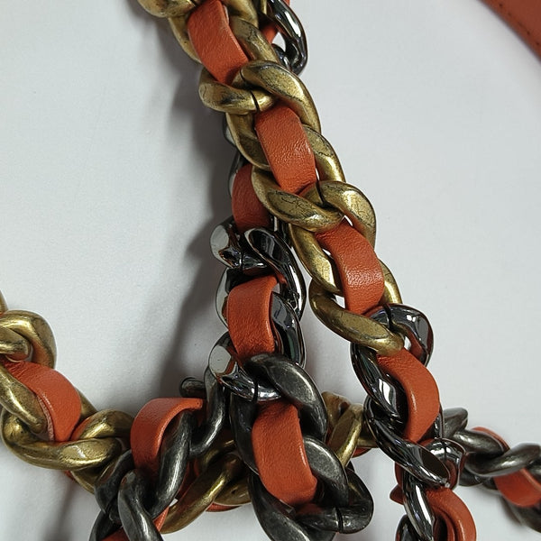 CHANEL 19 Small Quilted Lambskin Orange