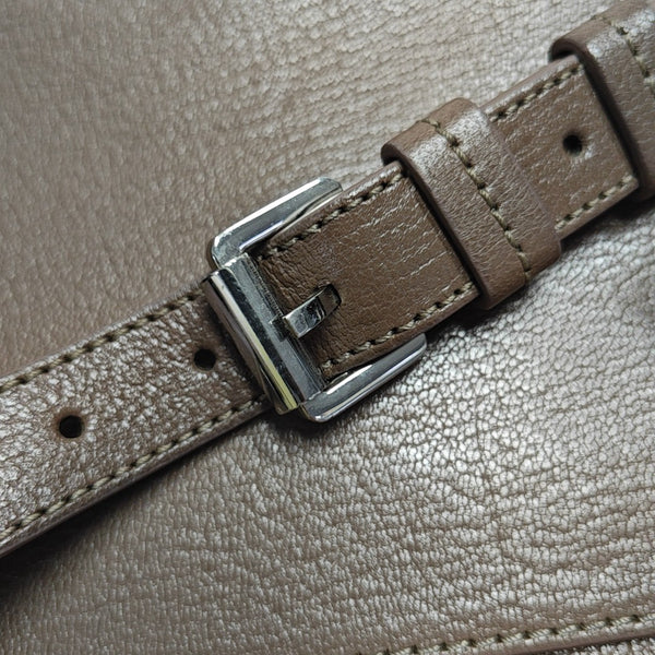 Calfskin Shoulder Bag Brown