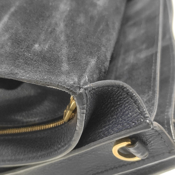 Calfskin Top Handle Bag Blue