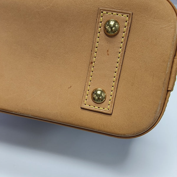 ALMA BB Monogram Coated Canvas Brown