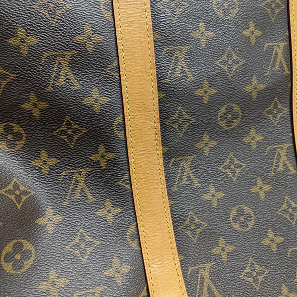 KEEPALL 50 Monogram Coated Canvas Brown