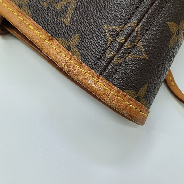 NEVERFULL MM Monogram Coated Canvas Brown