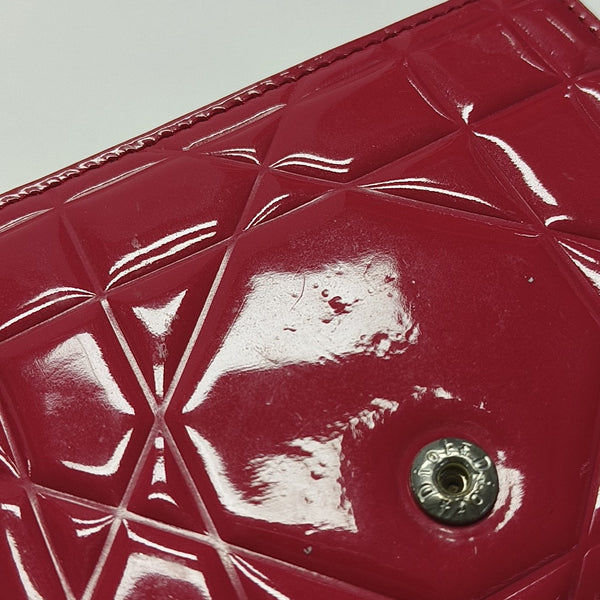 Cannage Calfskin Wallet Red
