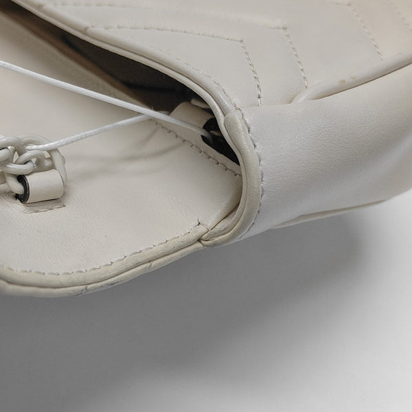 GG Marmont Mini Quilted Calfskin White