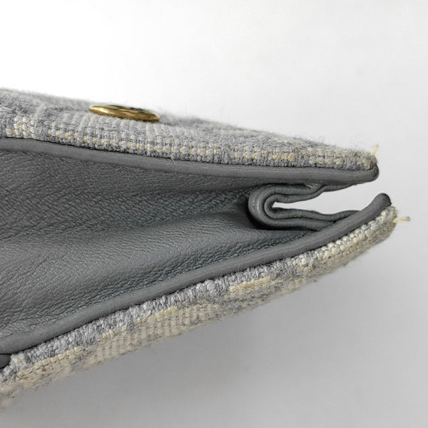 Saddle Mini Oblique Canvas Gray Wallet