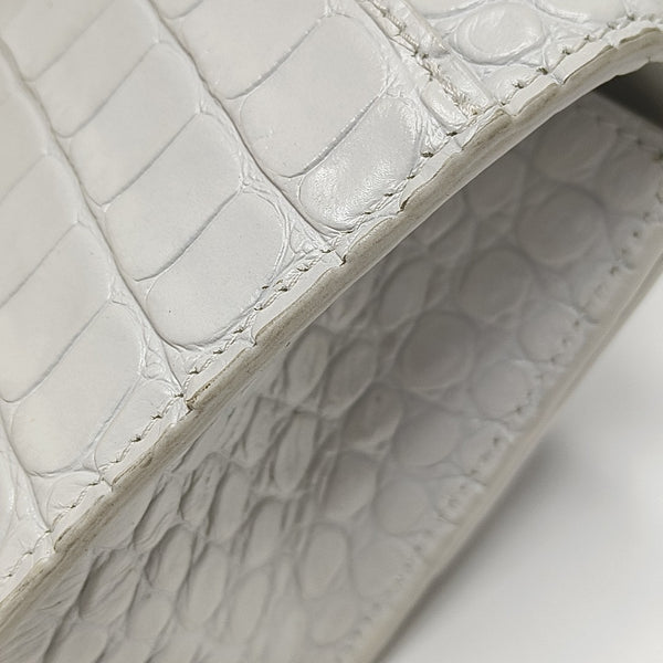 Hourglass Small Calfskin White