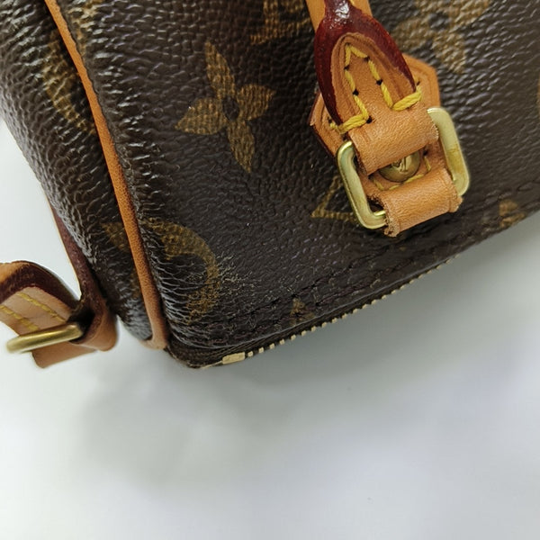 SPEEDY Nano Monogram Coated Canvas Brown